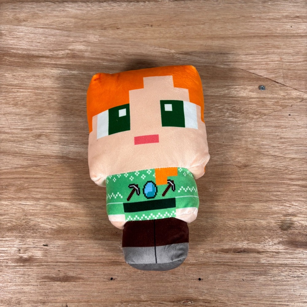 Minecraft Alex Plush Holiday Sweater Green 9 Inch Stuffed Toy Figure
